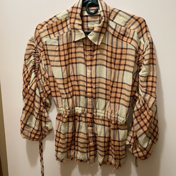 We The Free Peach Tree Combo Plaid Top - Picture 5 of 13